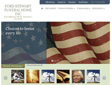 Tablet Screenshot of fordstewartfuneralhome.com